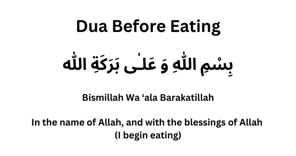 Dua Before Eating